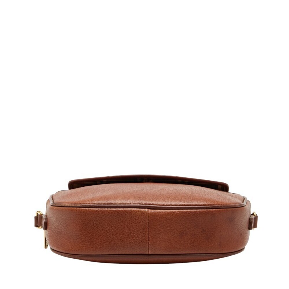 Burberry Nova Check Shadow Black Horse Shoulder Bag Brown Leather - Picture 3 of 9